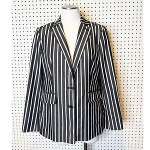Karl Lagerfeld‎ Paris | Striped Blazer, Vertical Black and White Stripes Sz. 10